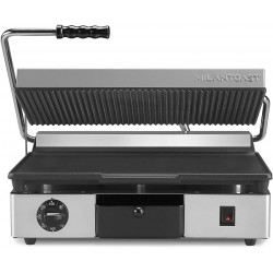 Milan Toast Contactgrill Gietijzer middel, glad-geribd