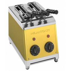 Milan Broodrooster tosti-apparaat met 2 sleuven goud | Incl. 2 Tangen | 1300W