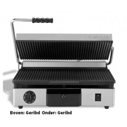 Milan Toast Contactgrill Gietijzer middel, geribd-geribd